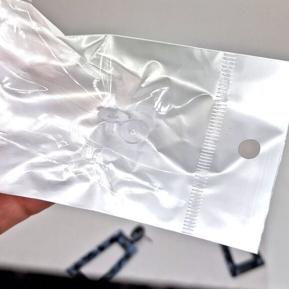 Gray marble Style Crush Geometric Resin Abstract Earrings tortoise shell - Picture 4 of 4